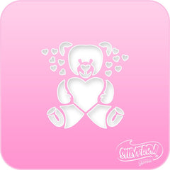Teddy Bear Pink Power Stencil - Silly Farm Supplies