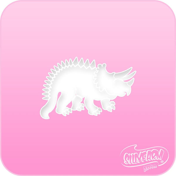 Triceratops Flake Pink Power Stencil
