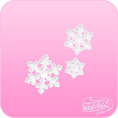 Triple Snowflakes Pink Power Stencil - Silly Farm Supplies