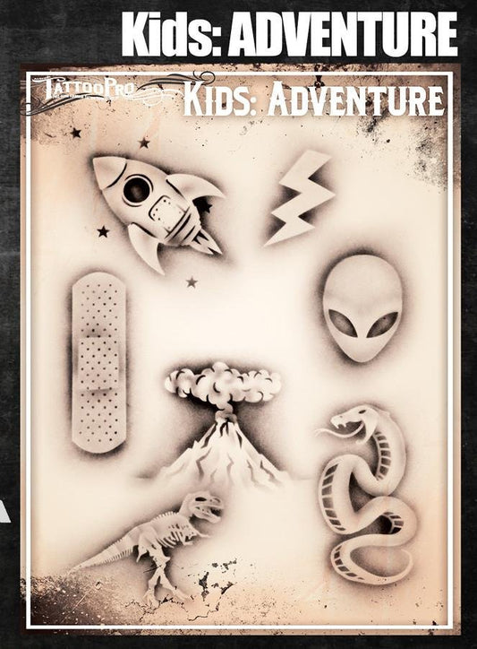 Wiser's Adventure Airbrush Tattoo Pro Stencil- Kids Series - Silly Farm Supplies