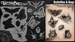 Wiser's Butterflies & Bugs Airbrush Tattoo Pro Stencil Series 2 - Silly Farm Supplies