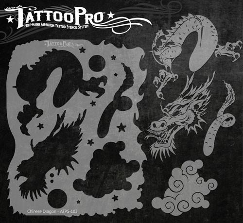 Wiser's Chinese Dragon Tattoo Pro Stencil Series 1 - Silly Farm Supplies