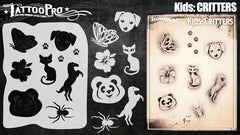 Wiser's Critters Airbrush Tattoo Pro Stencil- Kids Series - Silly Farm Supplies