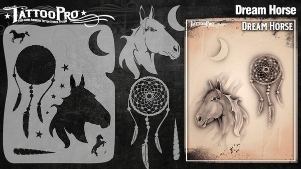 Wiser's Dream Horse Tattoo Pro Stencil Series 3