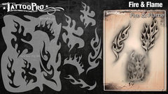 Wiser's Fire & Flame Airbrush Tattoo Pro Stencil Series 2 - Silly Farm Supplies