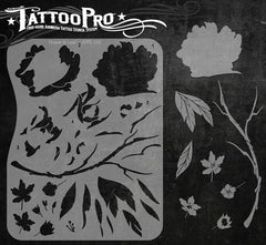 Wiser's Flower & Leaf Tattoo Pro Stencil Series 1 - Silly Farm Supplies