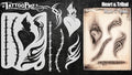Wiser's Heart & Tribal Airbrush Tattoo Pro Stencil Series 4