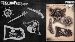 Wiser's Pirates Airbrush Tattoo Pro Stencil Series 6 - Silly Farm Supplies