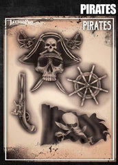 Wiser's Pirates Airbrush Tattoo Pro Stencil Series 6 - Silly Farm Supplies