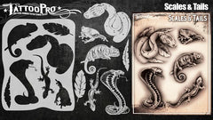 Wiser's Scales & Tails Airbrush Tattoo Pro Stencil Series 4 - Silly Farm Supplies