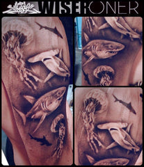 Wiser's Shark Attack Tattoo Pro Stencil Series 3 - Silly Farm Supplies