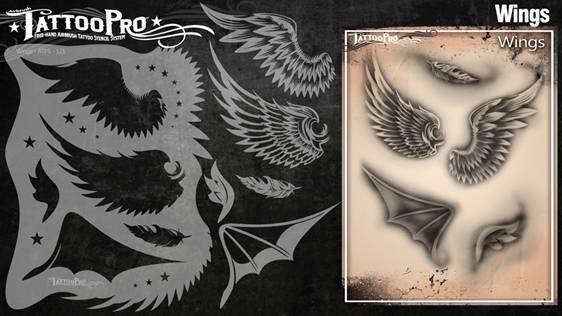 Wiser's Wings Airbrush Tattoo Pro Stencil Series 2