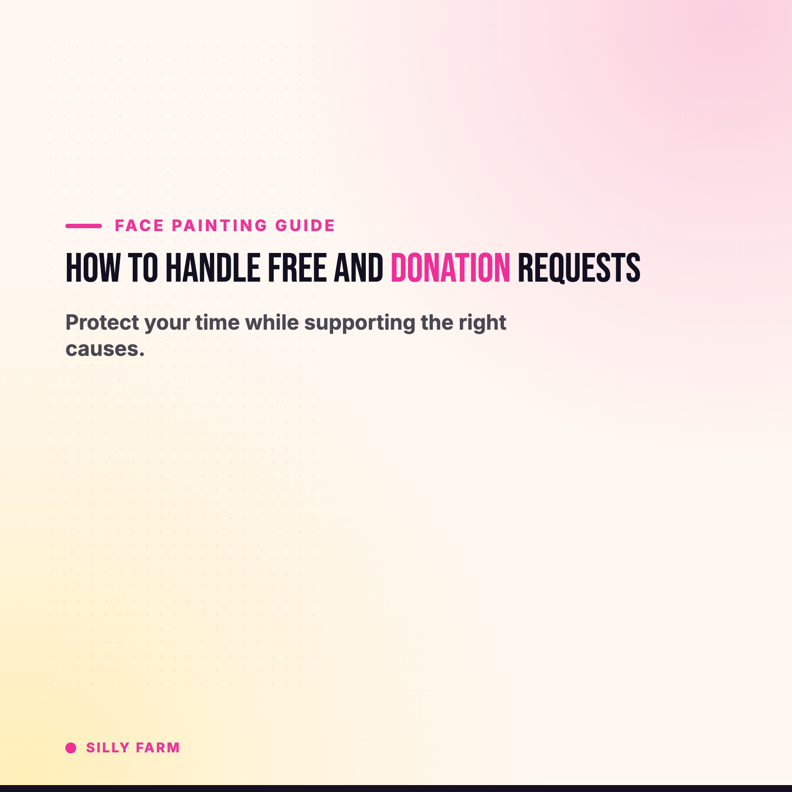 How to Handle Free and Donation Requests as a Face Painter