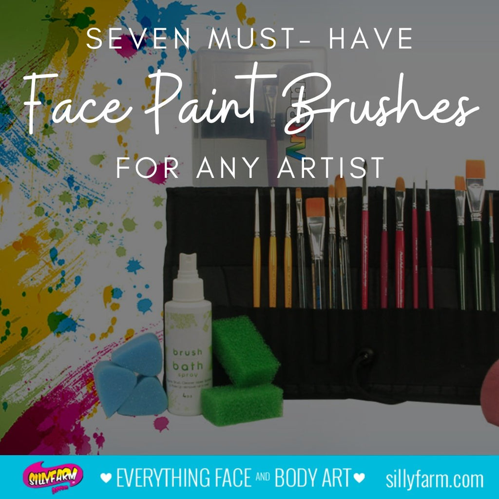 Seven Must-Have Face Paint Brushes for Any Artist - Silly Farm Supplies