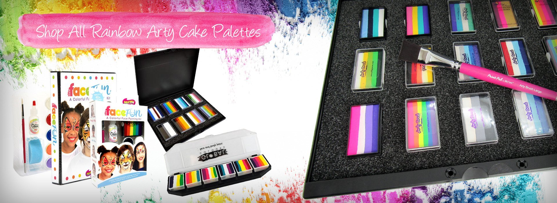 Arty Brush Cake Palettes | Silly Farm Supplies
