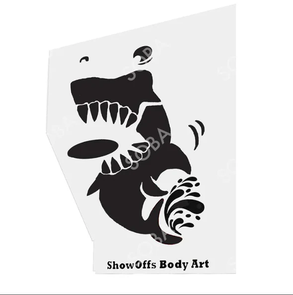 SHARKY Airbrush Stencil Eyes