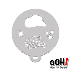 COWBOY HAT  Face Painting Stencil by Ooh! Body Art (C23)