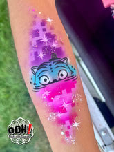 Square Graffiti Sphere Tattoo Stencil by Ooh! Body Art (S25)