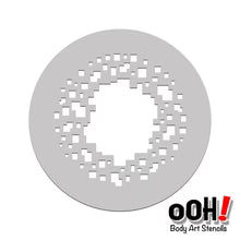 Square Graffiti Sphere Tattoo Stencil by Ooh! Body Art (S25)