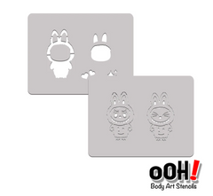 Lil Bubu Tattoo Stencil Face Paint Stencil by Ooh! Body Art (B01 )