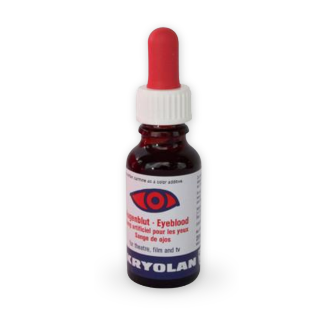 Kryolan Red Eye Blood 0.6 fl oz professional SFX eye product for creating a red bloodshot-eye effect.