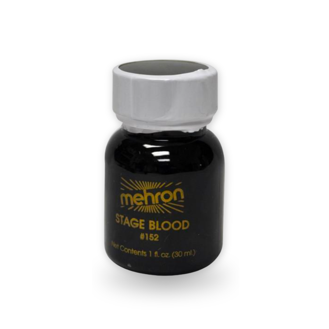 Mehron Stage Blood professional theatrical fake blood for creating realistic wet blood, wounds, drips and special effects makeup.