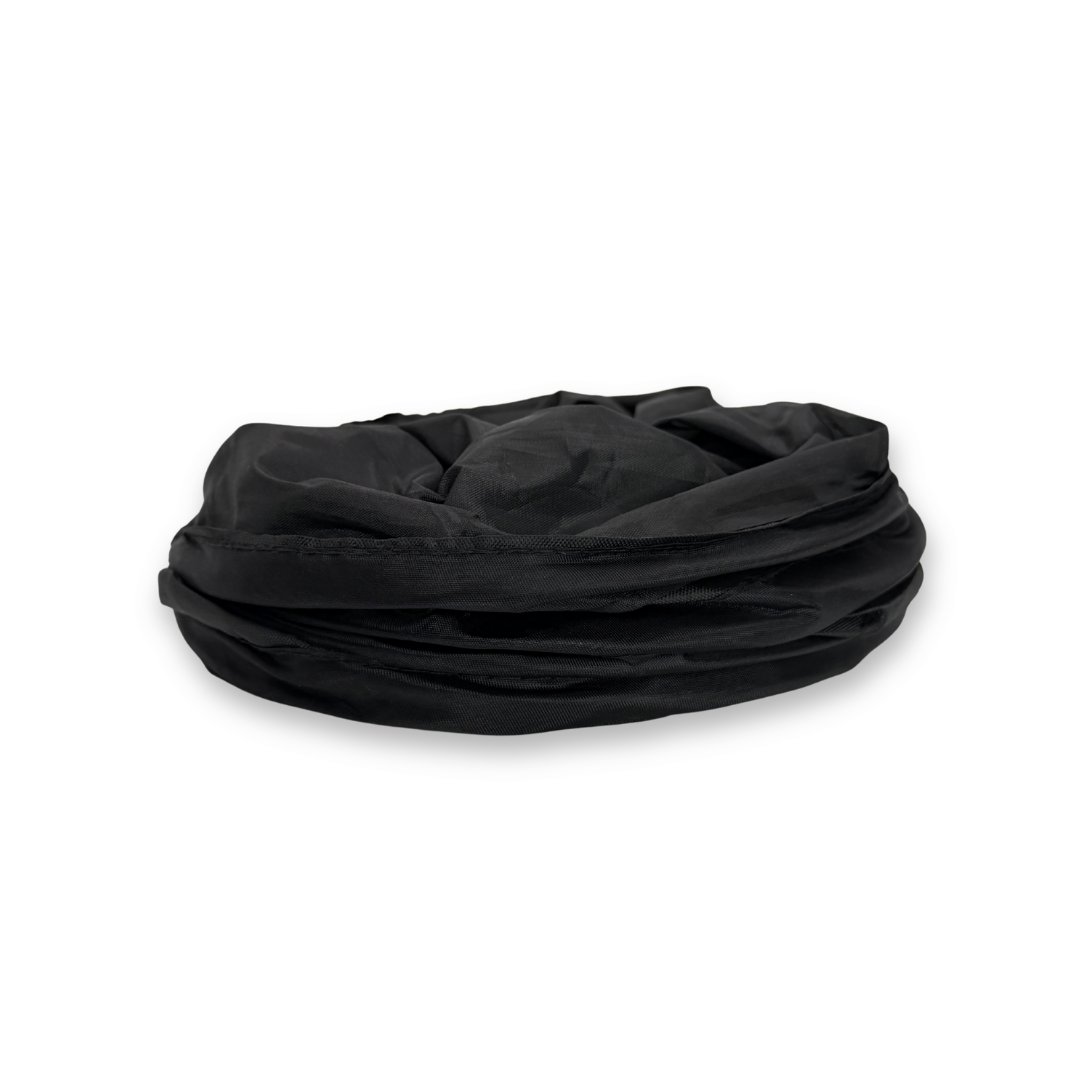 SillyFarm Table Tidy collapsible tabletop trash can folded flat for compact storage and travel.