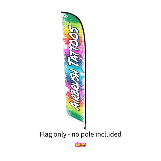 Airbrush Tattoos Feather Flag Banner 