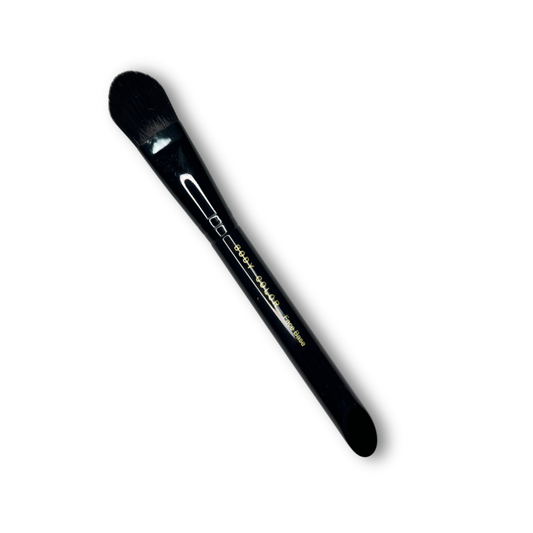Body Color Cosmetics Face Base Stiletto face painting brush with rounded black synthetic bristles designed for base color application and smooth coverage.