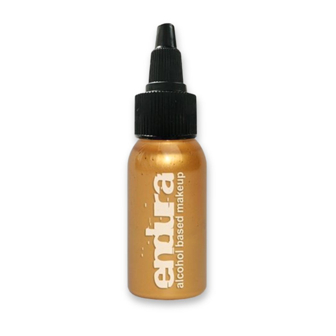 EBA Endura Metallic Gold alcohol-based airbrush makeup for metallic body painting, cosplay, theatrical makeup, and special effects. 1oz