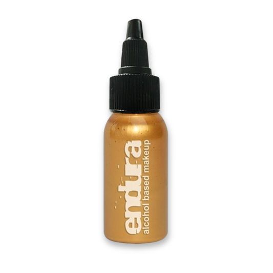 EBA Endura Metallic Gold alcohol-based airbrush makeup for metallic body painting, cosplay, theatrical makeup, and special effects. 1oz