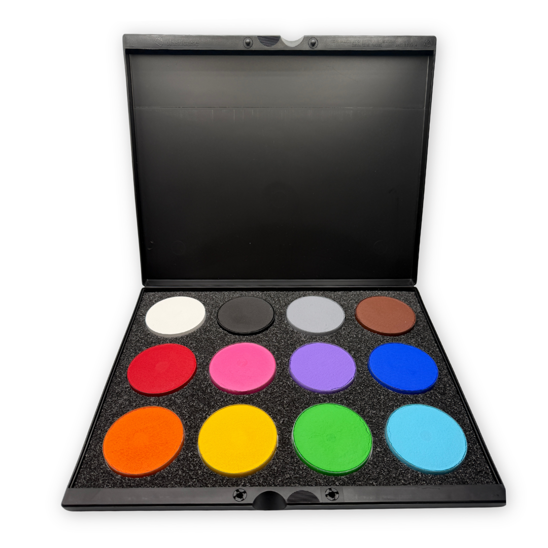 FAB 12 Color Professional Face Paint Palette - Essential Colors