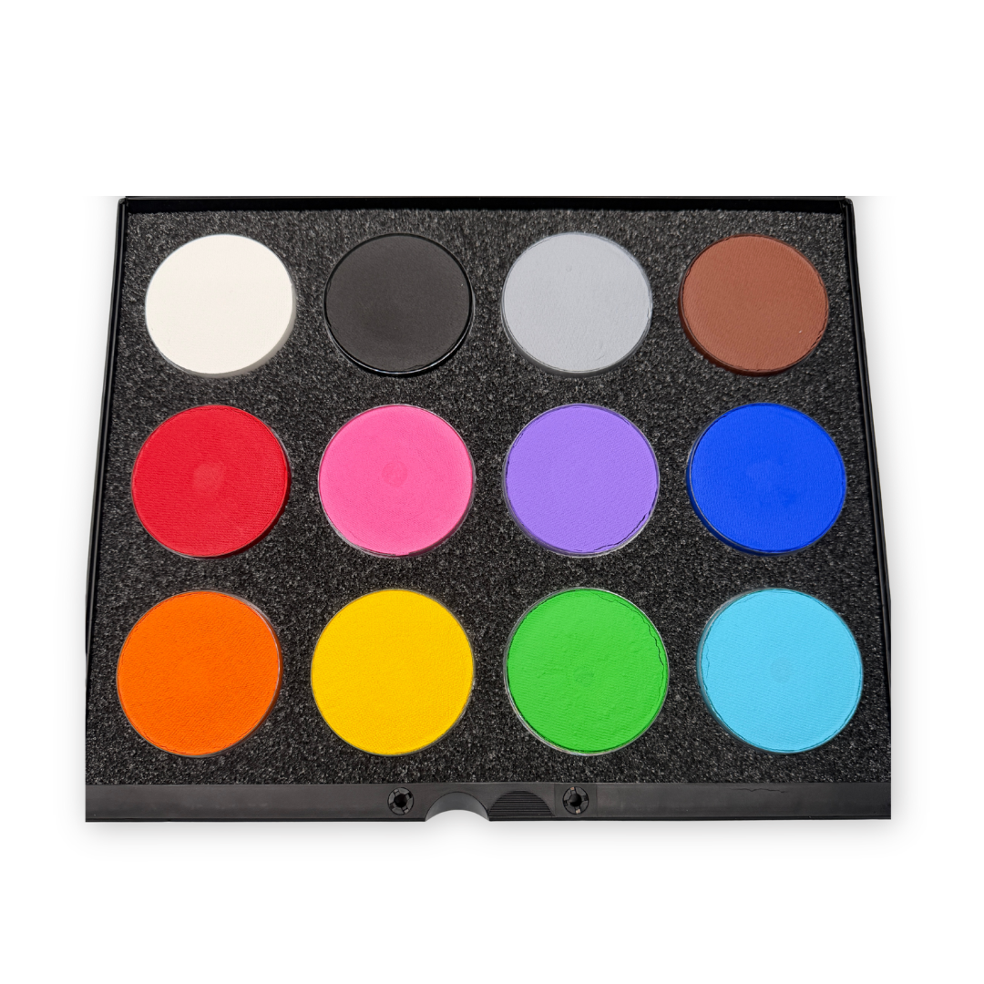 FAB 12 Color Professional Face Paint Palette - Essential Colors