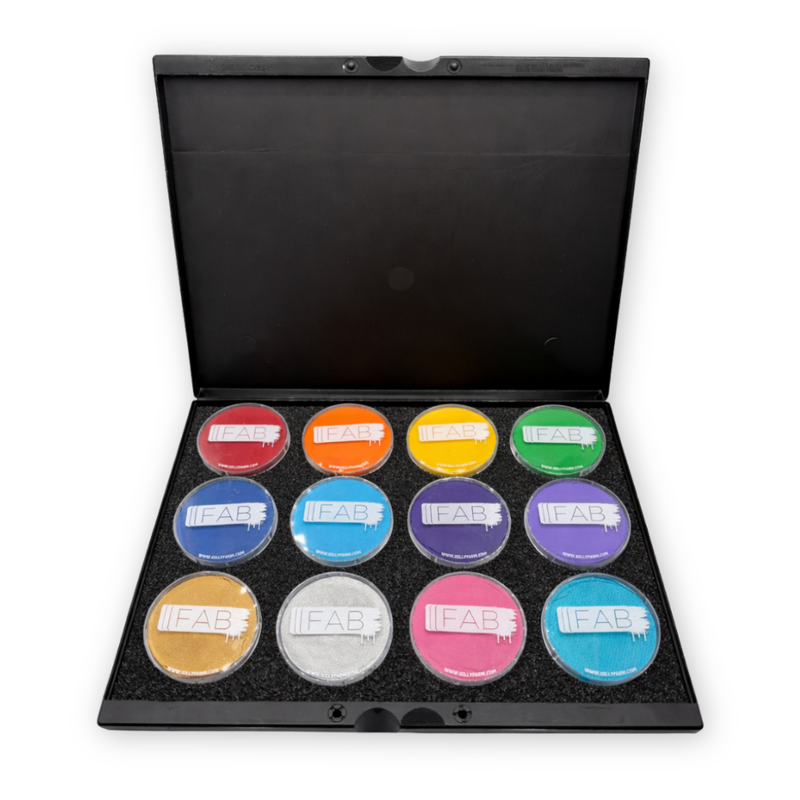 FAB 12 Color Professional Face Paint Palette - ROYGBV