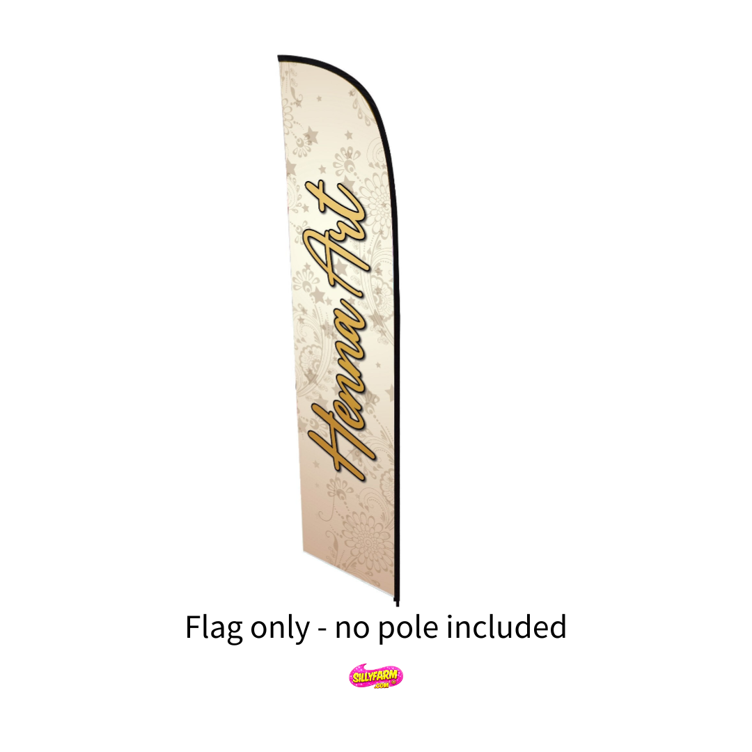 Henna Art Words Flag Banner Display | Event Signage
