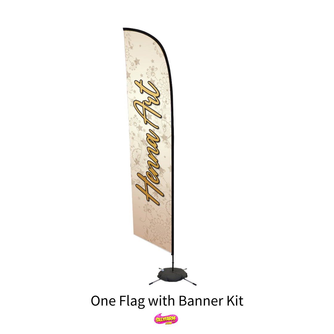 Henna Art Words Flag Banner Display | Event Signage