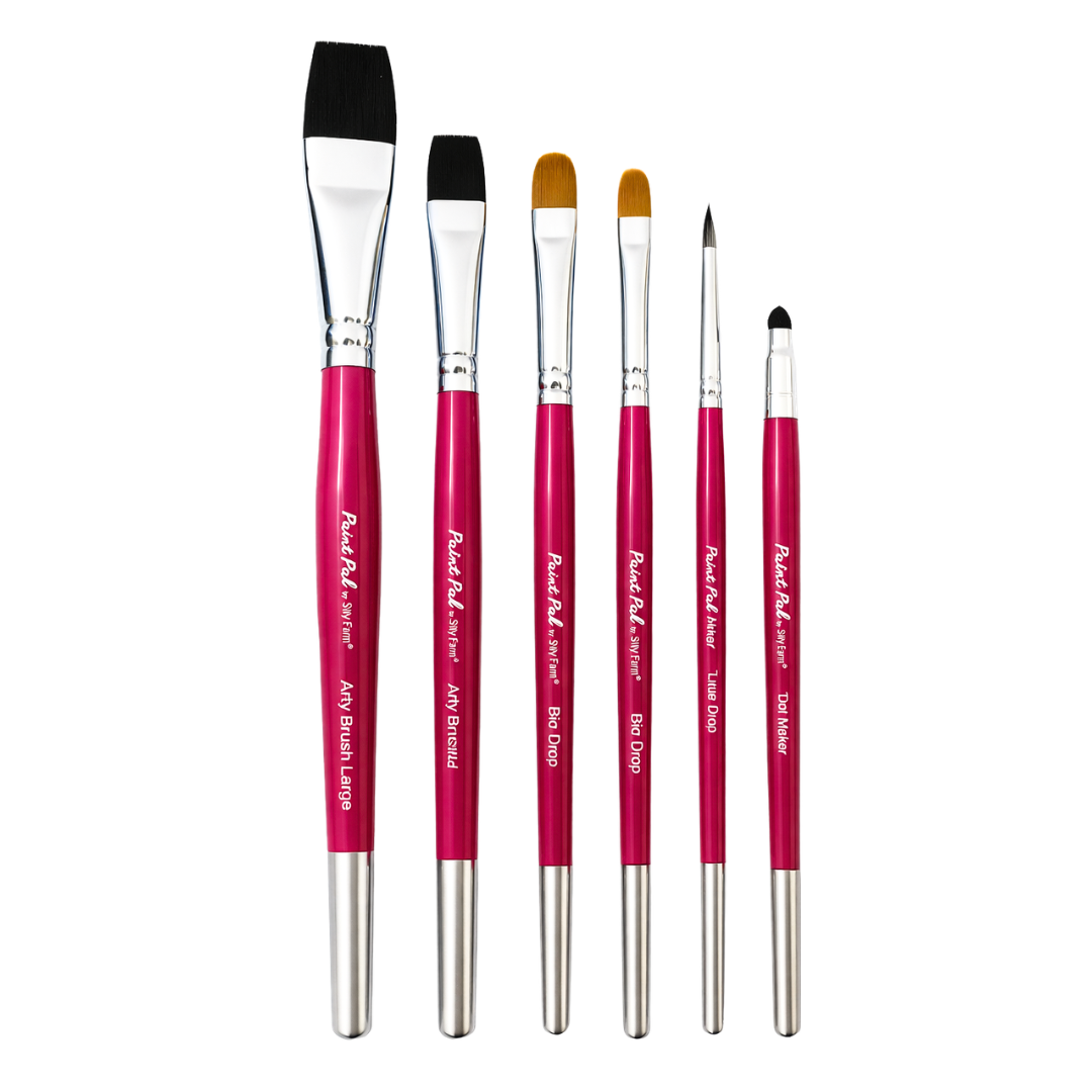 週末限定価格SOOR PLOOM /DELIAPINAFORE - BRUSH Paint Pal Variety Brush Set (6pc) | Silly Farm Supplies
