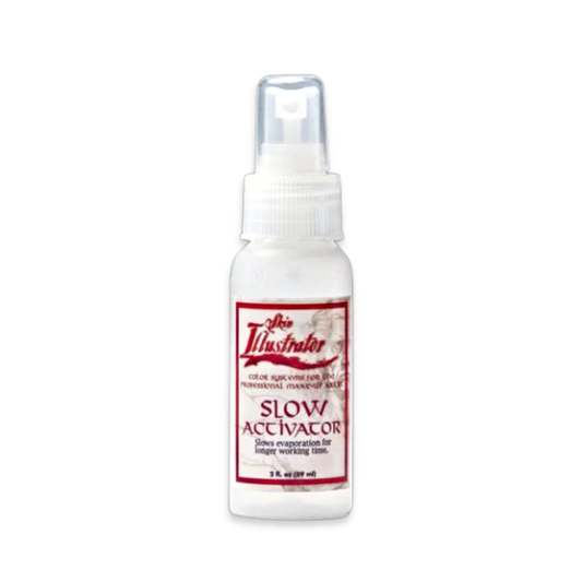 Skin Illustrator Slow Activator Spray 4 oz bottle for activating professional alcohol-based makeup palettes.