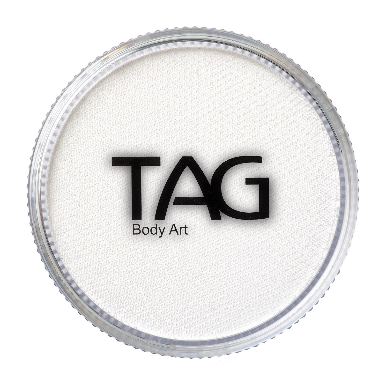 Tag Strong White face paint container with 'TAG Body Art' branding on a white background