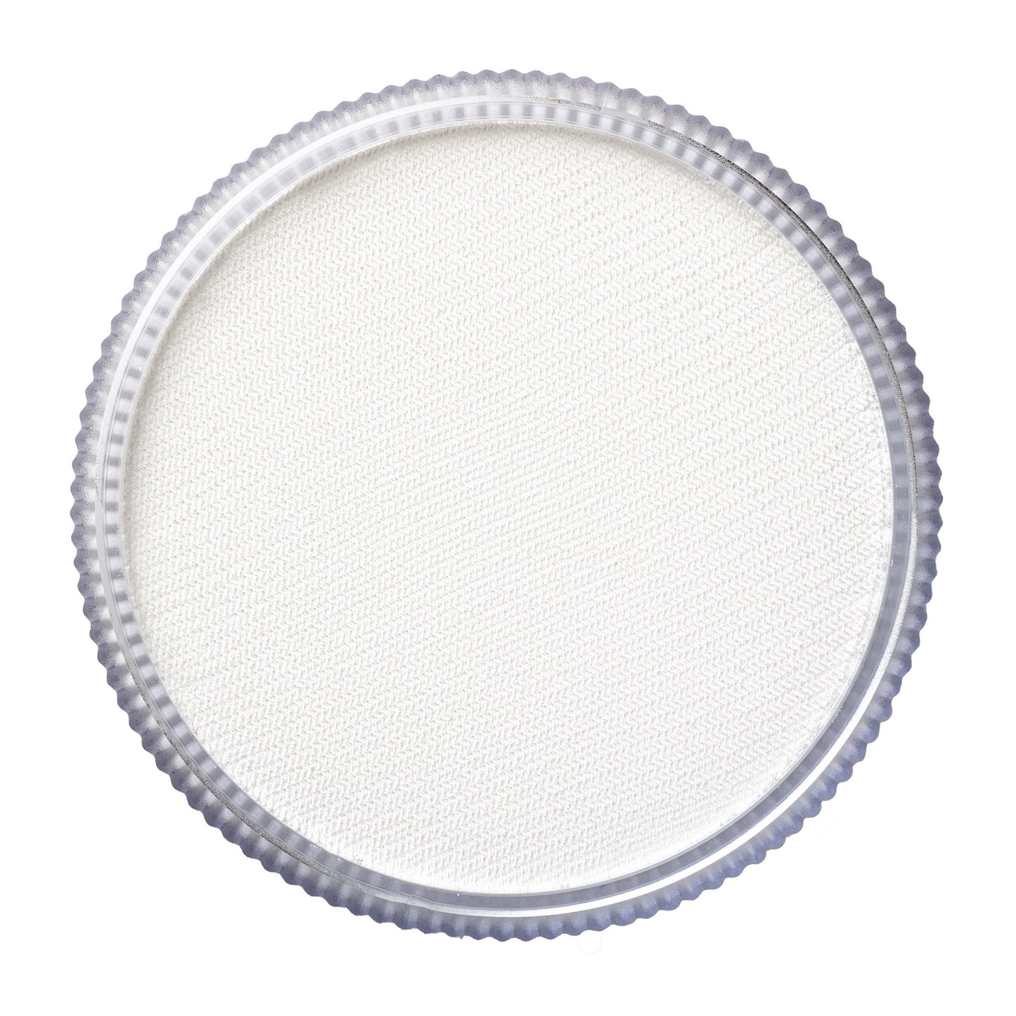 Tag Strong  white face paint container with textured rim on a white background
