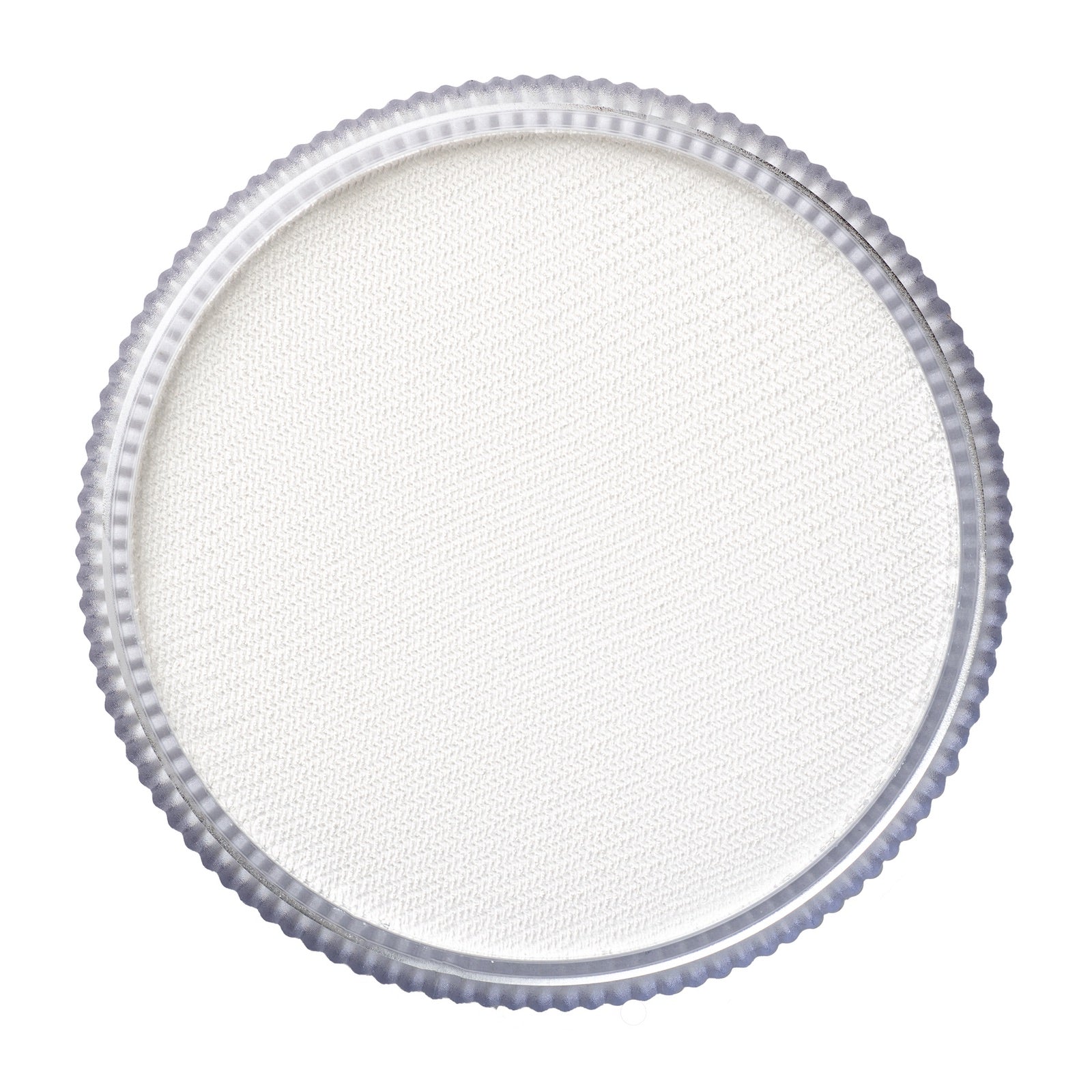 Tag Strong  white face paint container with textured rim on a white background