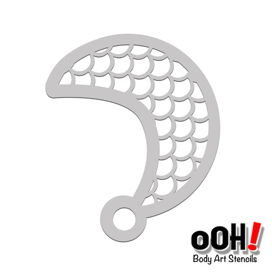 Mermaid Scales Wrap Face Painting Stencil by Ooh! Body Art (W06)