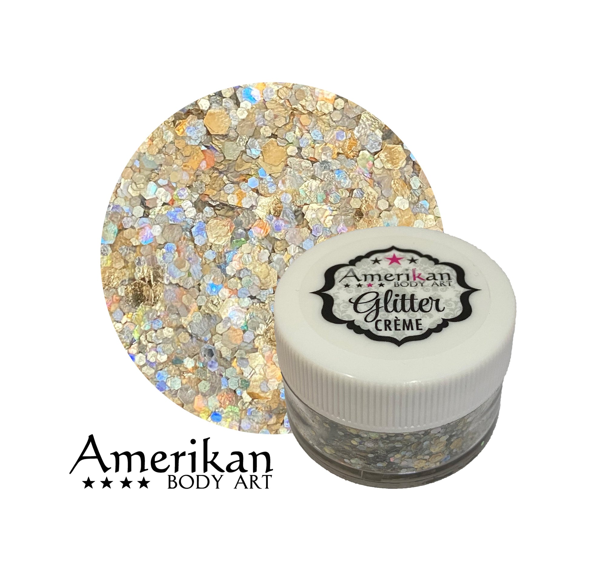 Asteroid Glitter Creme 15g Jar by Amerikan Body Art