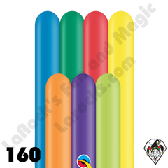 160Q Assortment Carnival Balloons Qualatex 100ct