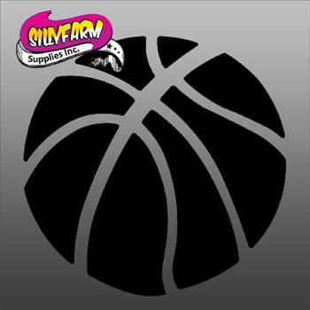 Basketball Glitter Tattoo Stencil 5 Pack - Silly Farm Supplies