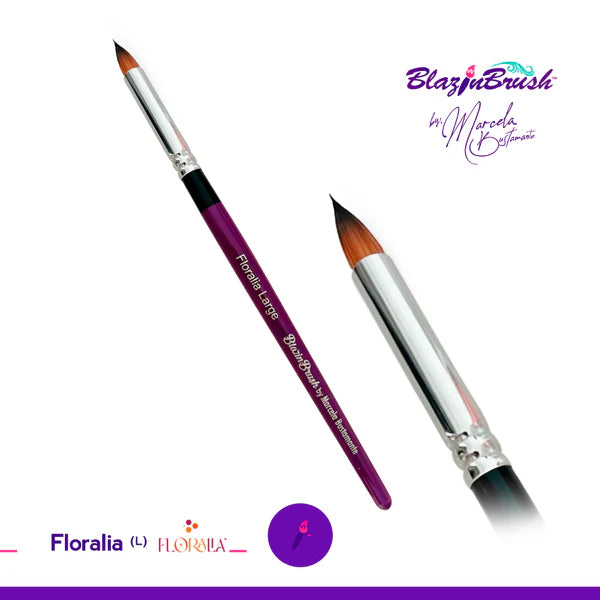 Blazin Brush - Floralia LARGE - Petal Round Brush-by Marcela Bustamante