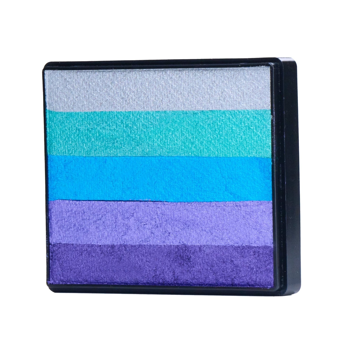 Image of a Rainbow Face Paint Cake featuring a palette of bright colors arranged in stripes. Designed for easy application, this face paint allows artists to create bold, blended, multi-color designs with a single swipe. Ideal for a variety of themes and festive occasions.