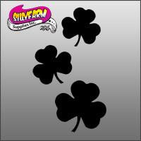 Cascading Shamrock Glitter Tattoo Stencil 5 Pack - Silly Farm Supplies