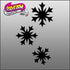 Cascading Snow Flakes Glitter Tattoo Stencil 5 Pack