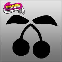 Cherry Glitter Tattoo Stencil 5 Pack - Silly Farm Supplies